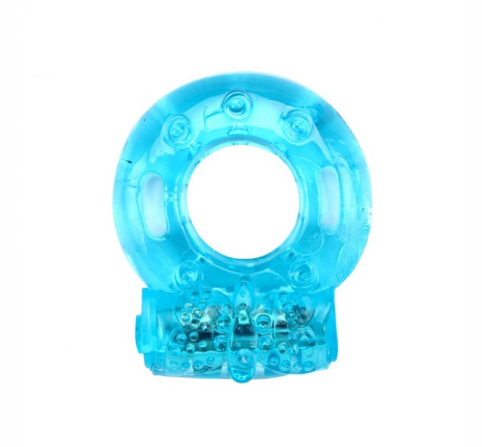 Эрекционные кольца с клиторальным стимулятором Chisa Vibrating Cock Rings-Blue 2 шт