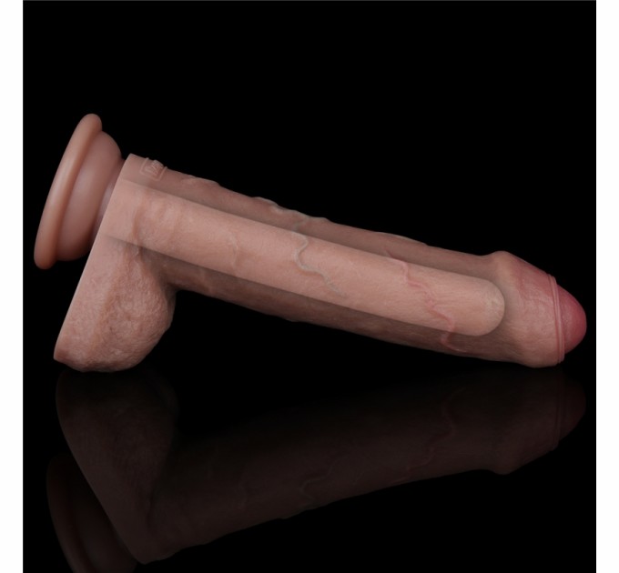 Фаллоимитатор с венами Dual Layered Silicone Cock 8.0 Lovetoy