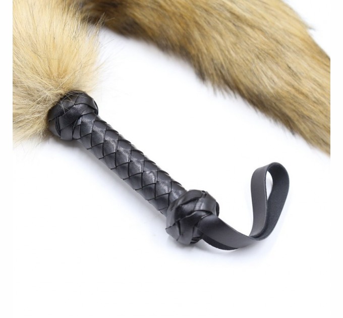 Меховой хвост лисицы с рукояткой Bdsm4u Fox Tail Whips