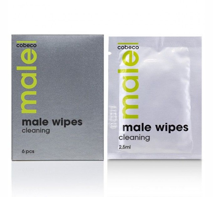 Очищающие салфетки для мужчин Cobeco Male Wipes Cleaning 6 шт по 2.5 мл