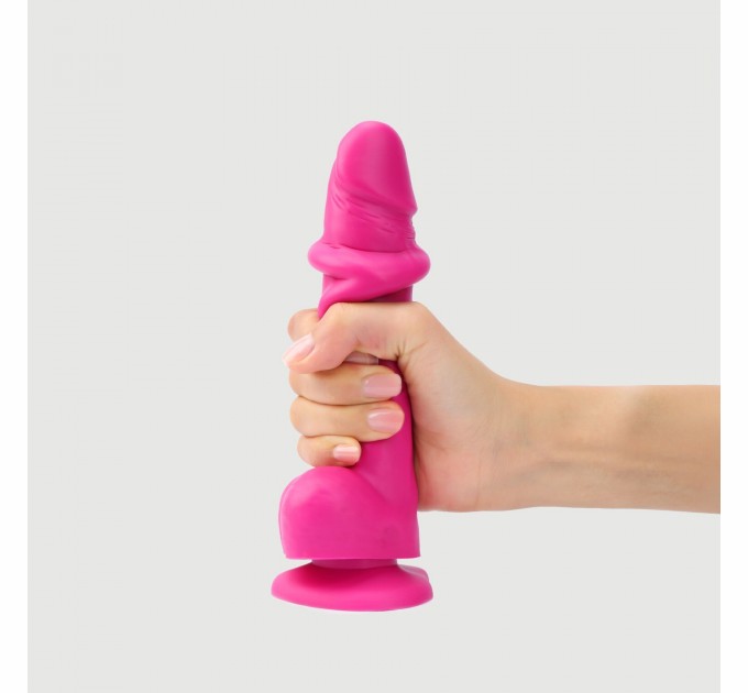 Реалистичный фаллоимитатор Strap-On-Me Sliding Skin Realistic Dildo Fuchsia - L