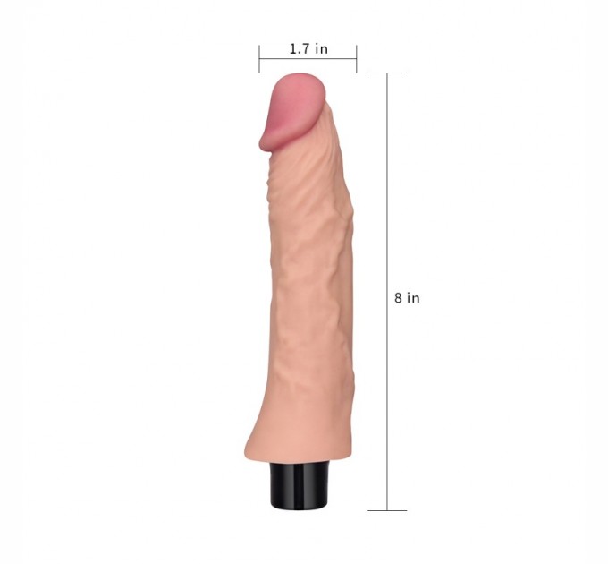 Реалистичный вибратор Lovetoy Real Softee Vibrating Dildo 8.0