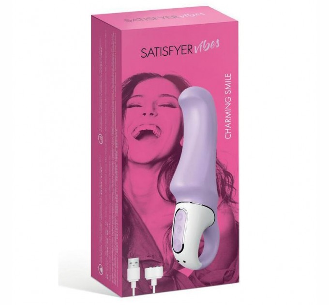 Мощный вибратор Satisfyer Vibes Charming Smile с гибким стволом, литой силикон, 12 режимов работы