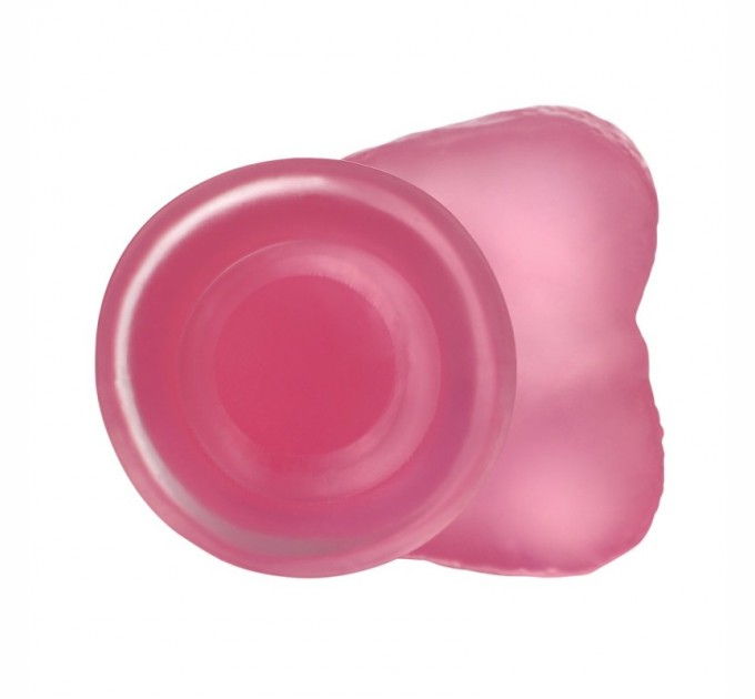 Силиконовый фаллоимитатор Lovetoy розовый Jelly Studs Crystal Dildo Small