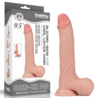 Фаллоимитатор на присоске Lovetoy Sliding Skin Dual Layer Dong Whole Testicle 9.0