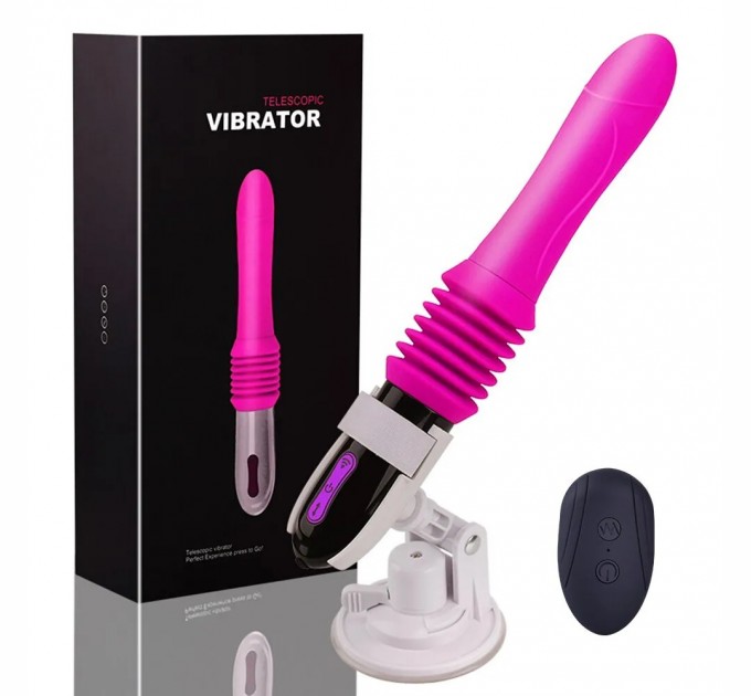 Секс-машина We Love Telescopic Vibrator на присоске с дистанционным управлением Розовый (pink_GS0005)