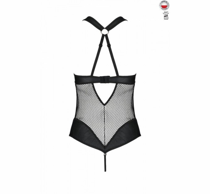 Сетчатый боди с халтером Passion Amanda Body black S/M