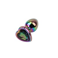 Анальная пробка с сердечком Chisa Rainbow Heart Butt Plug 7 см Цветной