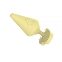 Анальный плаг Chisa Large Luv Heart Plug Yellow Желтый