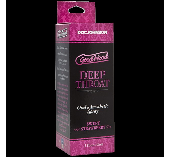 Спрей для минета Doc Johnson GoodHead DeepThroat Spray – Sweet Strawberry 59 мл для глубокого минета