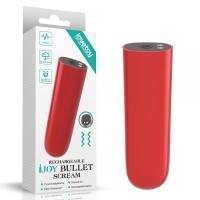 Перезаряжаемый вибростимялтор Lovetoy IJOY Rechargeable Bullet Scream 8 см Красный