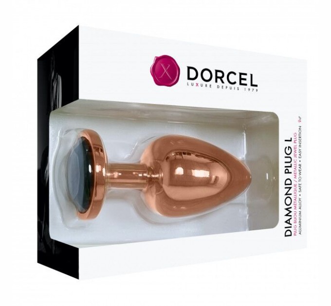 Металлическая анальная пробка с украшением в виде кристалла Dorcel - Diamond Plug L