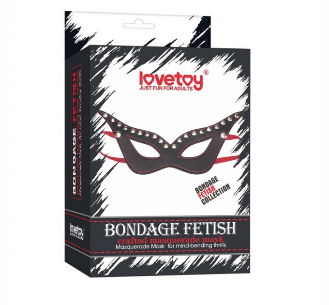 Кожаная фетиш маска Lovetoy Bondage Fetish Masquerade Mask