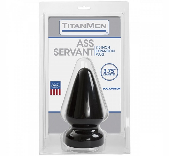 Пробка для фистинга Doc Johnson Titanmen Tools - Butt Plug 3.75 Inch Ass Servant, диаметр 9,4см