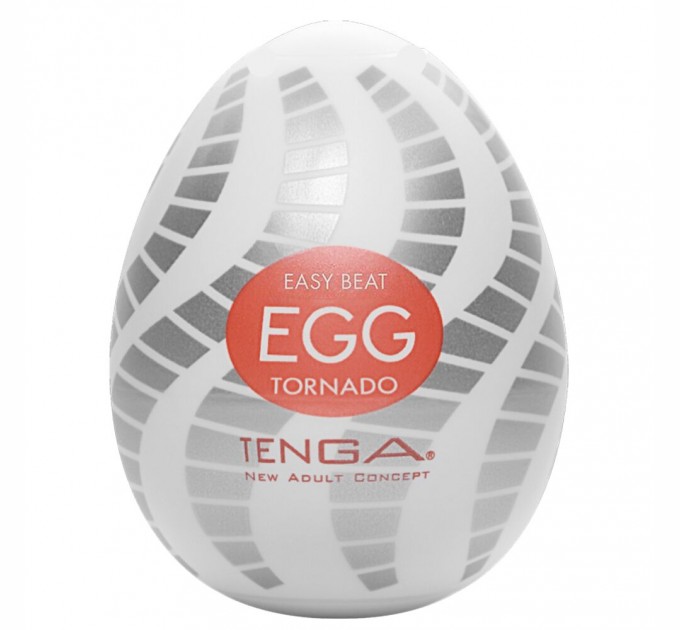 Мастурбатор-яйцо Tenga Egg Tornado со спирально-геометрическим рельефом