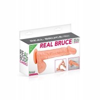 Фаллоимитатор Real Body - Real Bruce Flesh, TPE, диаметр 4,2см