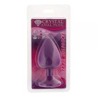 Анальная пробка Crystal Purple Silicone Diamond L Сиреневый/Белый