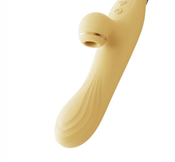 Вибратор с подогревом и вакуумной стимуляцией клитора Zalo - ROSE Vibrator Lemon Yellow