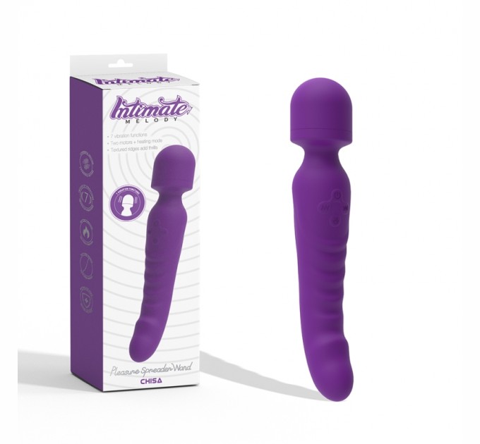 Клиторально-вагинальный двойной вибромассажер Pleasure Spreader Wand Pulple Chisa