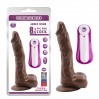 Вибратор коричневый на присоске James Deen 8.5 Vibrating Dildo Chisa