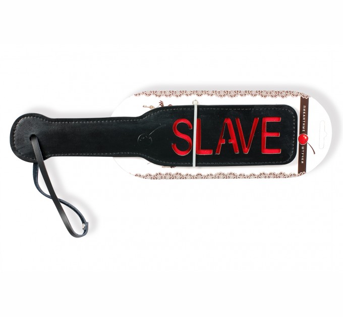Шлепалка Пикантные Штучки с рельефной надписью Slave (DP504)
