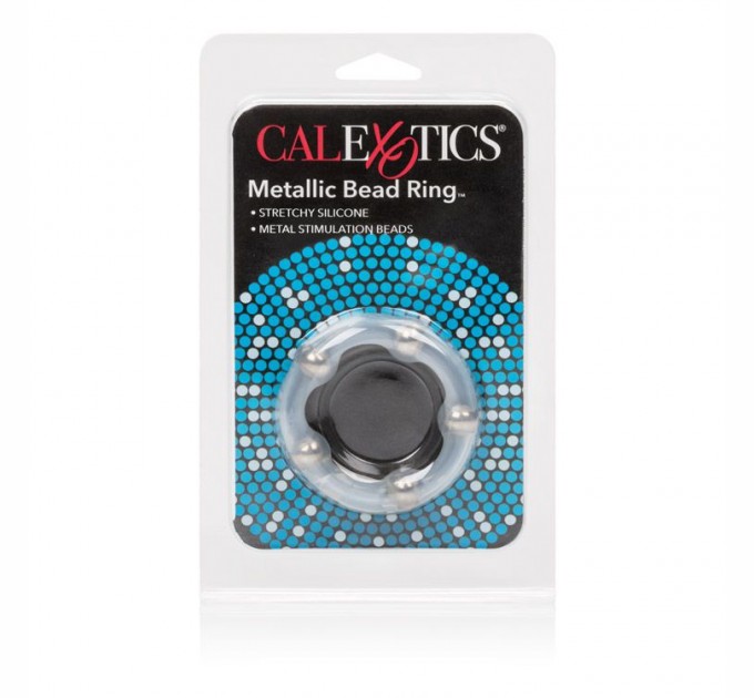 Эрекционное кольцо California Exotic Novelties Metallic Bead Прозрачное
