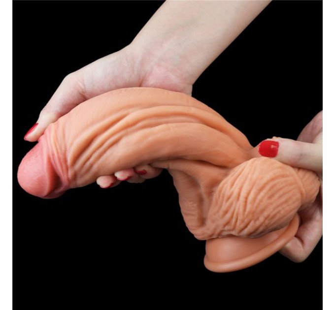 Телесный фаллоимитатор для фистинга Lovetoy Dual layered Platinum Silicone Cock