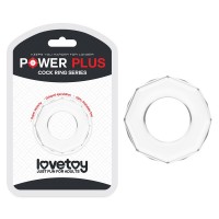 Прозрачное эрекционное кольцо в форме гайки Lovetoy Power Plus Cockring