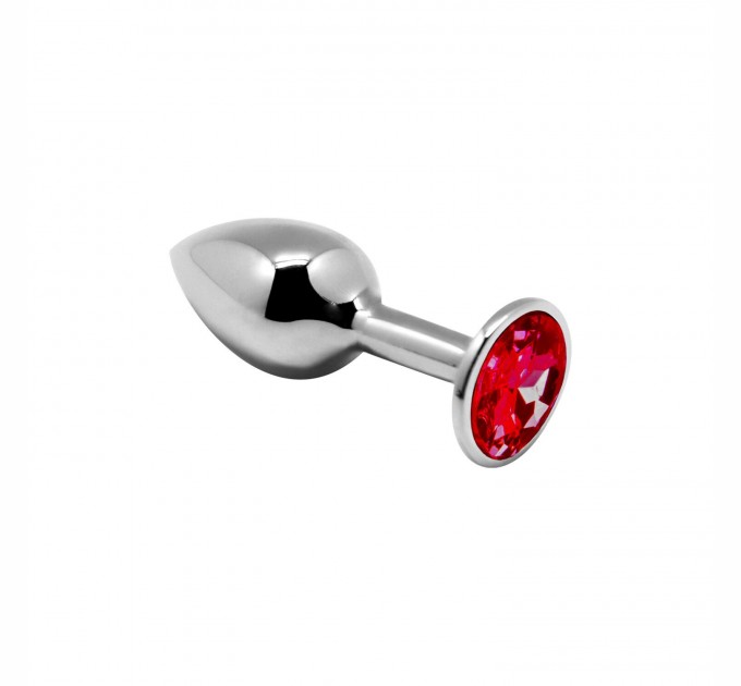 Металлическая анальная пробка с кристаллом Alive Mini Metal Butt Plug Red S