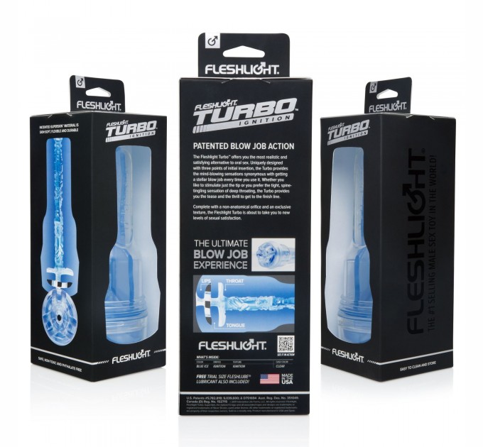 Мастурбатор Fleshlight Turbo Ignition Blue Ice имитатор минета