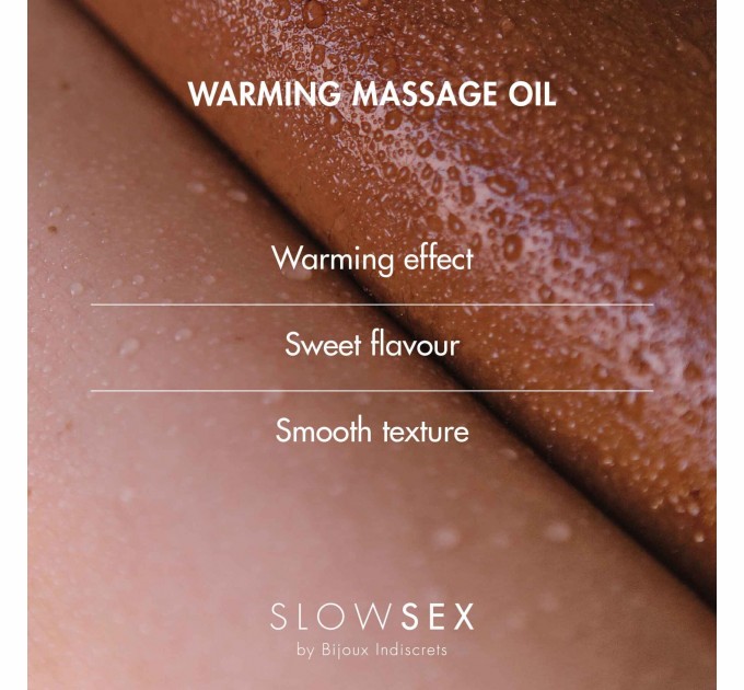 Разогревающее съедобное массажное масло Bijoux Indiscrets Slow Sex Warming massage oil 50 мл