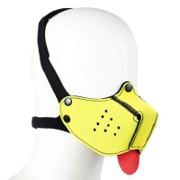Неопреновая собачья маска на лицо Bdsm4u желтая