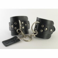 Кожаные наручники Scappa Черные HC-1