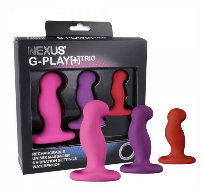 Набор вибромассажеров простаты Nexus G-Play Trio Plus, макс диаметр 2,3-3,0-3,5см, для новичков