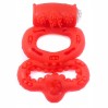 Эрекционное вибро кольцо BOYS of TOYS Vibrating Duo Cock Ring Red BS6700046