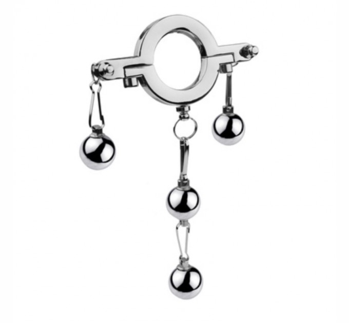 Кольцо утяжелитель для мошонки с шариками Cock Ring With 4 Weight Balls Bdsm4u