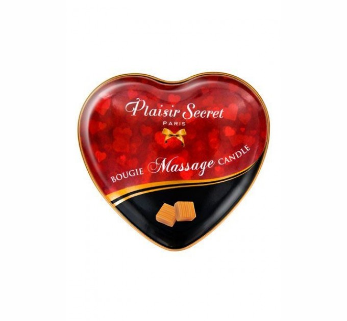 Массажная свеча сердечко Plaisirs Secrets Caramel (35 мл)