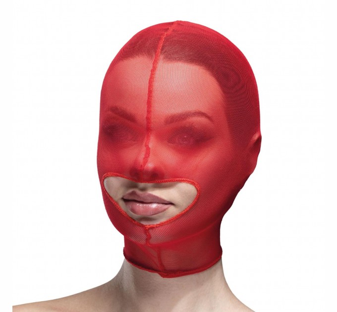 Маска сетка с открытым ртом Feral Feelings Hood Mask Red