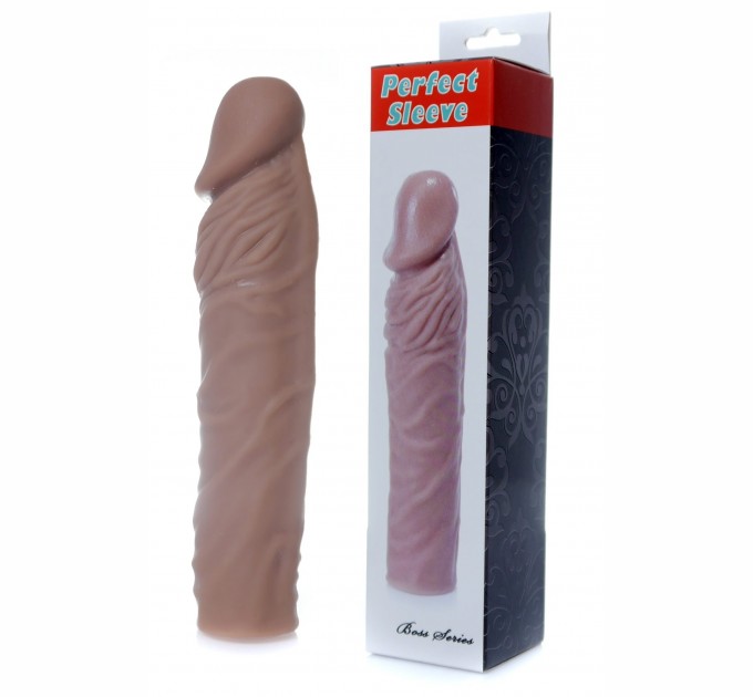 Насадка презерватив удлиняющая BOYS of TOYS Perfect Sleeve Mulatto увеличивает до 4 см BS6700082