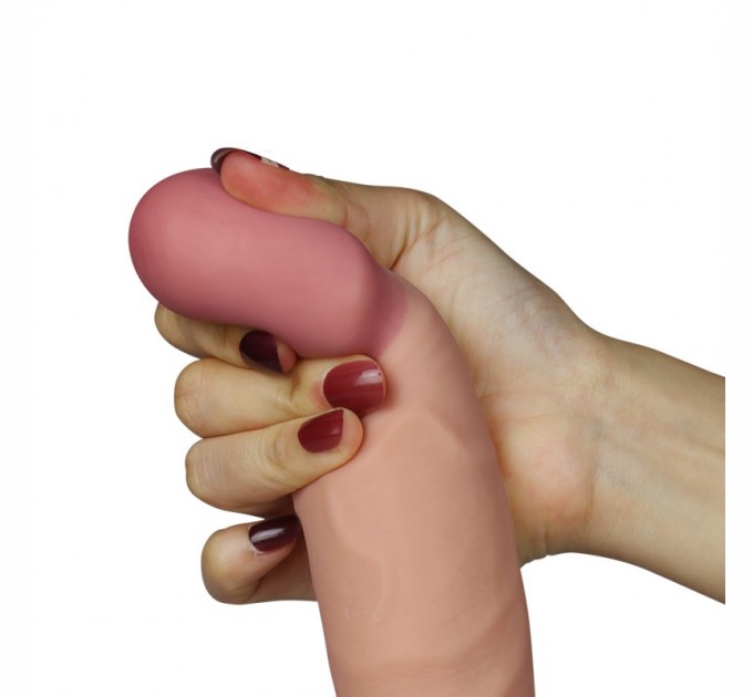 Вибратор на присоске с пультом управления Lovetoy The Ultra Soft Dude Vibrating 9