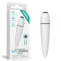 Компактный вибростимулятор Lovetoy IJOY Rechargeable Power Play 10.5 см Белый