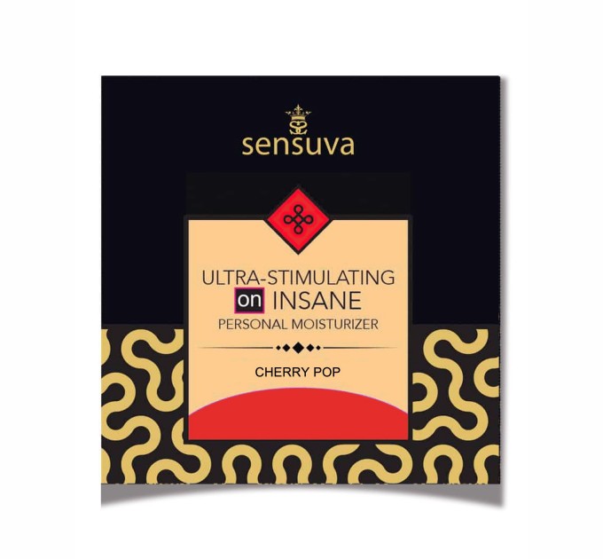 Лубрикант пробник Sensuva - Ultra-Stimulating On Insane Вишня 6 мл Съедобный стимулирующий
