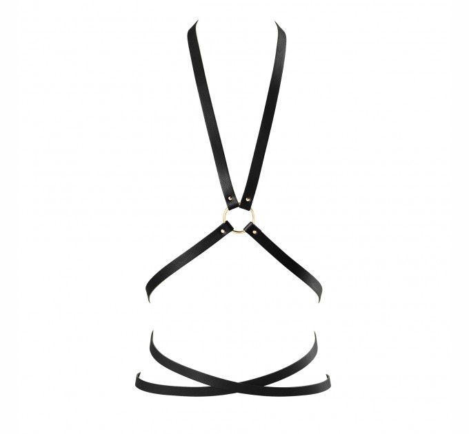 Портупея из экокожи Bijoux Indiscrets Maze – Multi-Way Body Harness Black