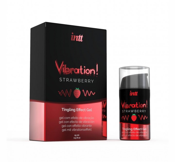 Жидкий вибратор Intt Vibration Strawberry со вкусом клубники 15 мл (SO2921)