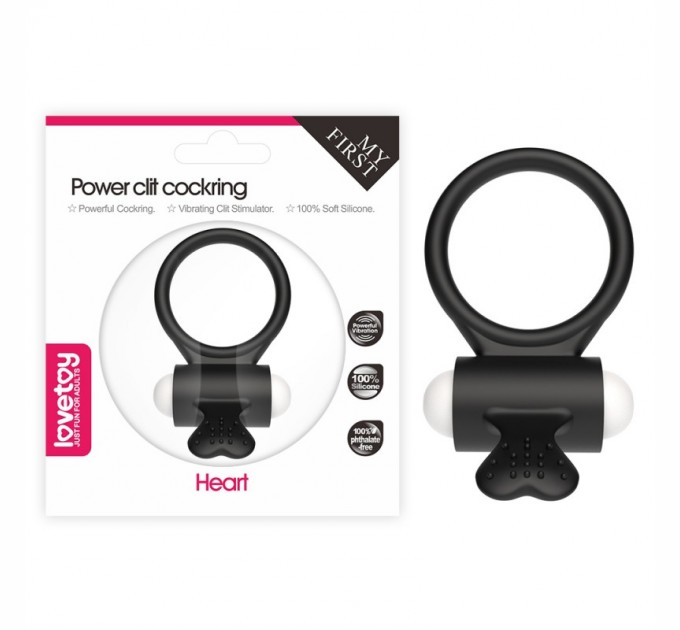 Силиконовое кольцо на пенис для стимуляции клитора Lovetoy Power Clit Silicone Cockring