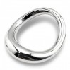 Стальное эрекционное кольцо на головку пениса Bdsm4u Curved Penis Ring Small