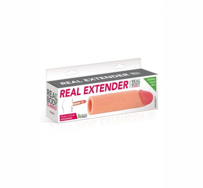 Насадка на член Real Body - Real Extender Hardy с открытой головкой