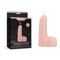 Свеча для сексуальных игр телесная в форме пениса Lovetoy Bondage Fetish Candles
