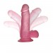 Силиконовый фаллоимитатор Lovetoy розовый Jelly Studs Crystal Dildo Small