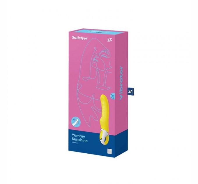 Мощный вибратор Satisfyer Vibes Yummy Sunshine с гибким стволом и стимулирующим рельефом, 12 режимов